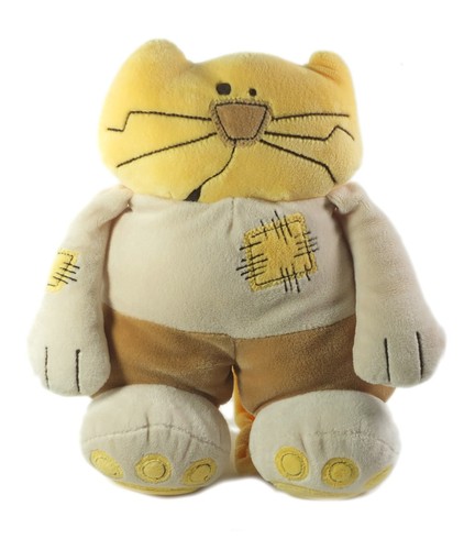 Doudou peluche chat jaune - doudou,