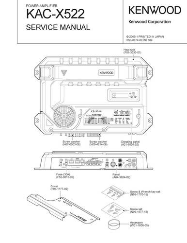Service manuel instructions - service, d'instructions