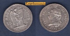 15 Sols François, Ans 3 à 5 1791 Point . A SUP SPL RARE Constitution, 1791-1792