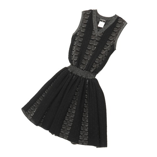 Robe chanel sans manches col - sans, v