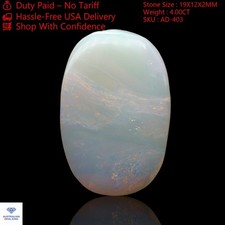 Pierre précieuse cabochon ovale naturelle de 4,00 cts 19 x 12 x 2 mm