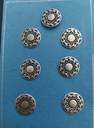 Boutons argent mm motif - argent,