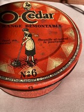 Boite ronde en métal  lithographiée O-Cédar n°6