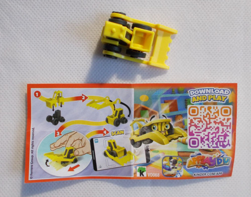 Kinder tractopelle jaune - kinder,