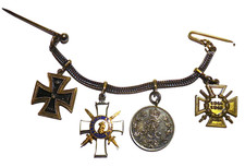 Médailles croix de fer Albert valeureux Saxe Prusse casque à pointe Verdun 14-18