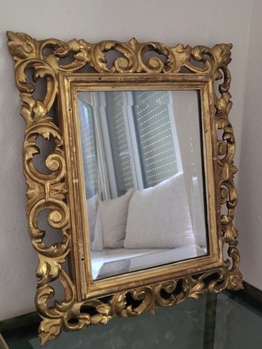 Miroir ancien bois - bois, massif