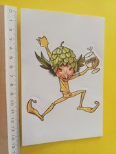 Grand autocollant Bière Cuvée des TROLLS (15 cm / 10) troll dansant