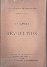 Prologue d'une révolution  - LOUIS MENARD