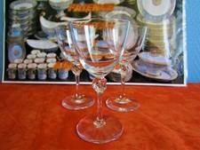 3 Verres à porto en cristal