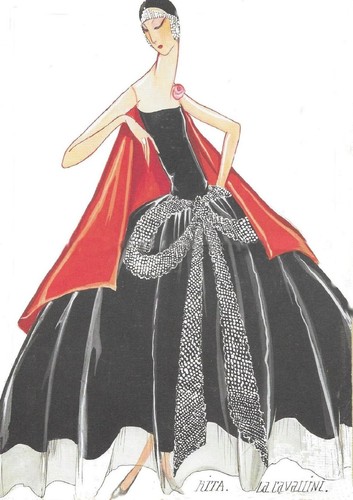 Dessin mode jeanne lanvin - jeanne,