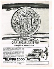 PUBLICITE ADVERTISING   1966   TRIUMPH 2000   HERALD 1200 super