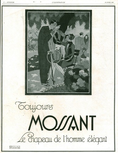 Publicité ancienne chapeau