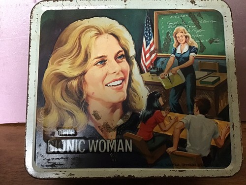 1978 bionic woman metal - woman, lunch