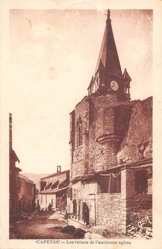 Cpa capendu les ruines de - 11,