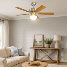 Ventilateur de Plafond Plafonnier Tirette Vor-Rücklauf Aile Réversible