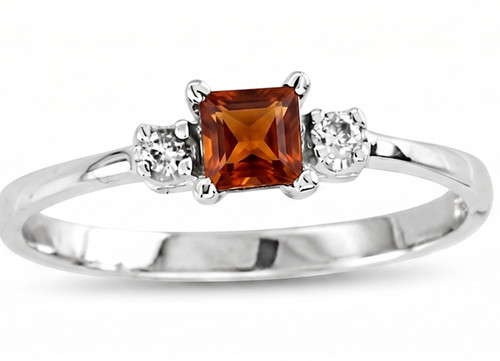 Bague pierre hessonite - bague,