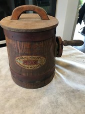 ANCIENNE BARATTE A BEURRE MENAGERE PERLOR FABRICATION FRANCAISE 27 x 20 cm