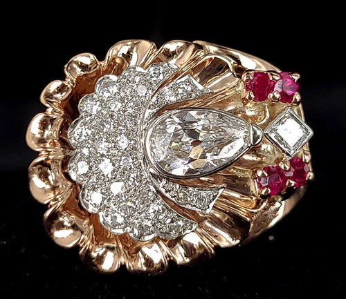 Antique art déco 14k - 14k, rose