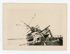 PHOTO snapshot, marine nationale navire de guerre véhicule WW2