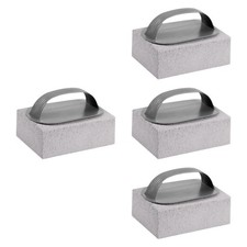 Lot de 4 blocs de nettoyage pour grilles barbecue et piscines à dessus plat,