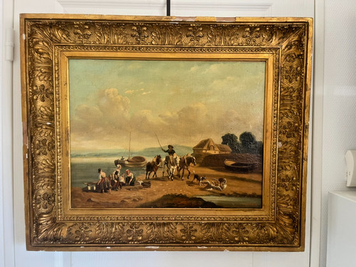 Ancien tableau peinture - tableau,
