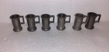 RARE LOT DE 6 MESURES ETAIN EN 1 CL PROVENANT DE 6 SERIES. POUR BOIRE LA GOUTTE