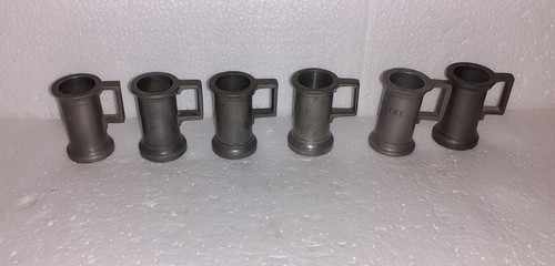 Rare lot mesures etain en - mesures,