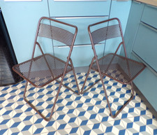 PAIRE CHAISE PLIANTE TÔLE