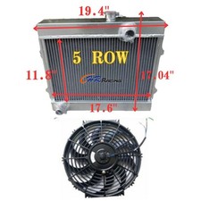 Aluminum Radiator+FAN for 1974-1985 TOYOTA COROLLA KE30 KE38 KE55 KE70 MT