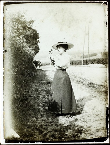 Femme chien chapeau mode - au,