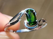 2,30g Bague Diopside Chrome argent tailles 52, 54 (me préciser)