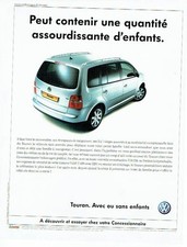 Publicité Advertising 087  2003  La Volkswagen Touran TDI 136 VW