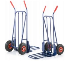 Diable en Acier Professionnel HIGHER – 280 kg – Bavette Rabattable – Chariot de