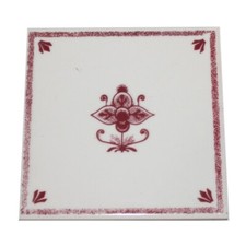 Carreau de carrelage en faïence de Gien collection série 17e siècle vintage