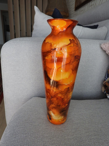 Vase laque line verre fait - line,