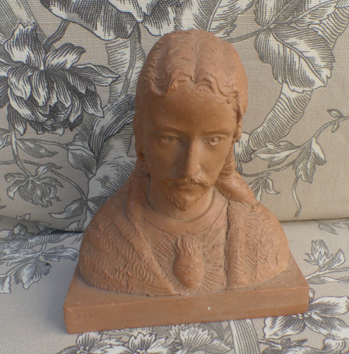 Buste terre cuite christ - buste,
