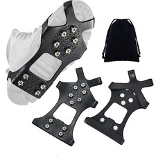 Crampons Neige Chaussures Crampons Antidérapants Griffes à Crampon avec 10 De...