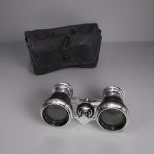 Jumelles de théâtre Carpentier en cuir et nacre, dans leur étui