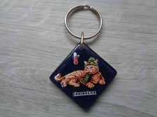 PORTE CLE CHAINEGAZ CHAT ROUX TIGRE AVEC BONNET  1990