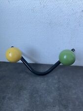 Ancien Porte Manteau Boule Couleur Métal Boule Bois Deco Vintage 