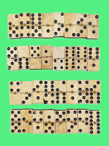 Ancien jeu dominos et - jeu,