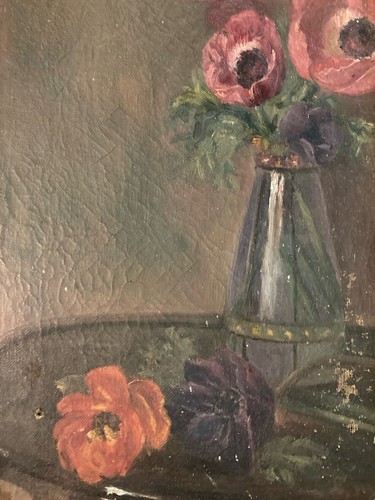 Peinture huile toile 1920 - huile,