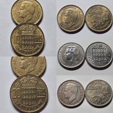 Monnaies Monaco Rainier 3 Francs 1950 1951 1955 1956 Choisissez votre monnaie !
