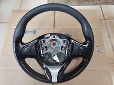 Volant noir laque et cuir pour