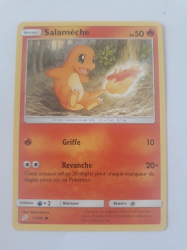 Carte pokémon salamèche - carte,