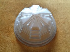 VASQUE POUR LUMINAIRE ART DECO EN VERRE SATINE FORME GEOMETRIQUE