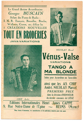 Partition acc sax années 1930