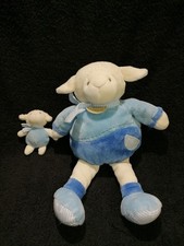Doudou  et compagnie Simon le mouton bleu blanc TTBE