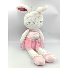 Grande peluche lapin blanc