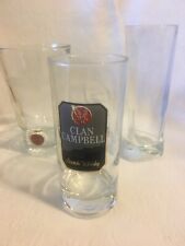VERRES À WHISKY CLAN CAMPBELL   GRANT'S   JJ&S JAMESON WHISKEY GLASSES